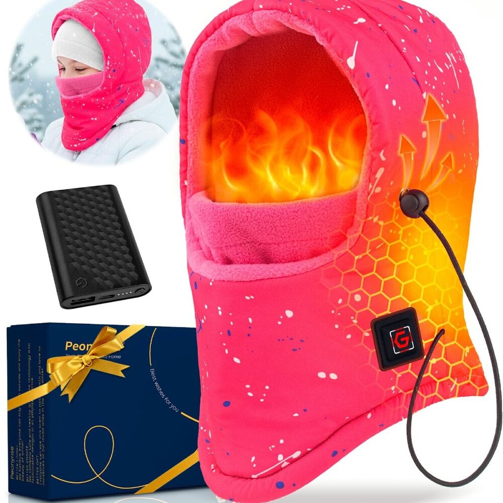 Heated Balaclava for Kids Intelligent Rechargeable Winter Outdoor Gear Gifts